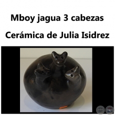 Mboy jagua 3 cabezas - Cerámica de Julia Isidrez